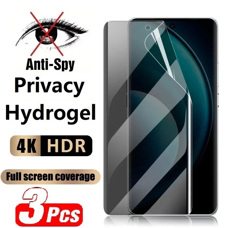 IQOOU5e U5x U5 U3x 3pcs HD Anti Spy ความเป็นส่วนตัว Hydrogel ฟิล์มสําหรับ iQOO U5e U5x U5 U3x U3 U1x