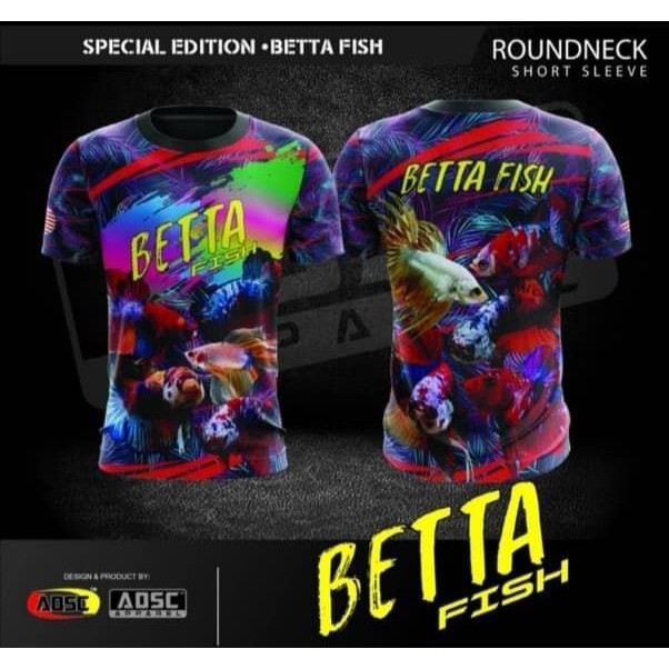 เสื้อยืด 3d พิมพ์ลาย betta fish รุ่นพิเศษ (ออกแบบเองฟรี)