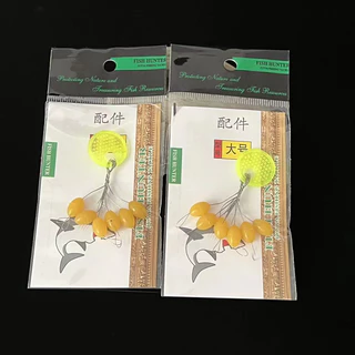 F026 ทุ่นตกปลารูปถั่ว สีเหลือง สีเขียว ทุ่นลอยน้ำตกปลา อุปกรณ์ตกปลา พร้อมส่ง