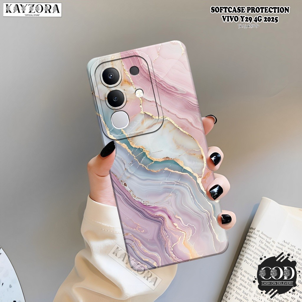 HP ล่าสุด VIVO Y29 4G 2025 Softcase - KAYZORA - เคสแฟชั่นบทคัดย่อ - เคส VIVO Y29 4G - ซิลิโคนกล้อง P