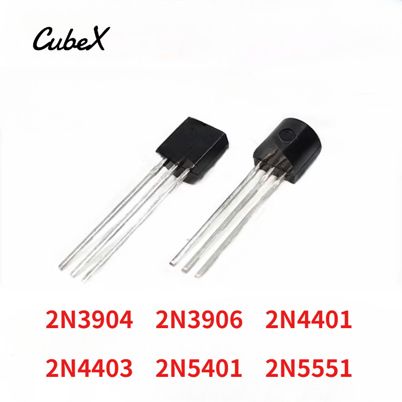 100/50 ชิ้น 2N3904/2N3906/2N4401/2N4403/2N5401/2N5551 NPN/PNP ทรานซิสเตอร์อเนกประสงค์ TO-92