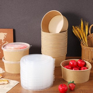 (50ชิ้น) ชุดจานชามคราฟท์ ตะเกียบ ใช้แล้วทิ้ง