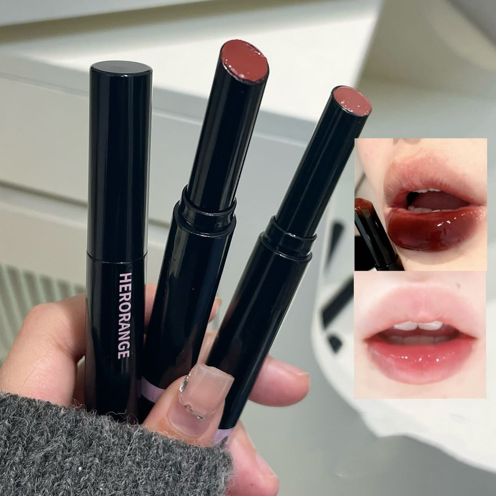 Herorange Black Rotation Lip Freeze Mirror ลิปสติกให้ความชุ่มชื้น