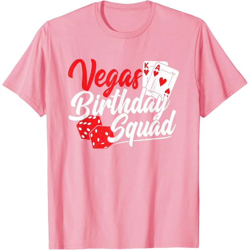 Las Vegas Birthday Party - เสื้อยืด Vegas Birthday Squad ที่เข้าชุดกัน