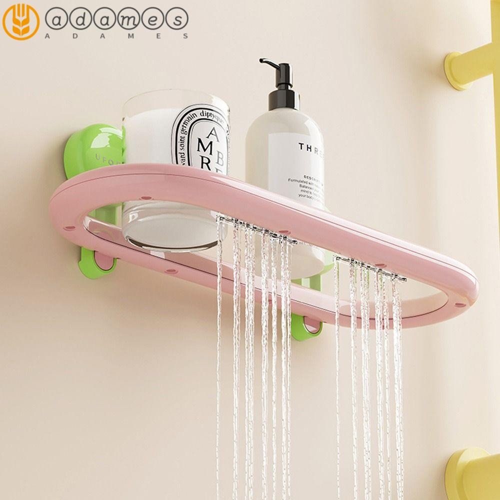 อดัม ชั้นเก็บของถ้วยดูด,โดปามีนฟรีหมัดแขวนผนังชั้นเก็บ,สร้างสรรค์ระบายน้ําได้ทนทานที่มีคุณภาพสูงอุปกรณ์อาบน้ําออแกไนเซอร์อุปกรณ์ห้องน้ํา