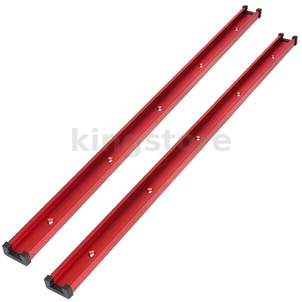 ประเภท 30 800 มม.งานไม้ T-slot Track 31.49in DIY สไลด์สีแดงสีฟ้าจํากัดท่องเที่ยว Rail Pusher อลูมิเน