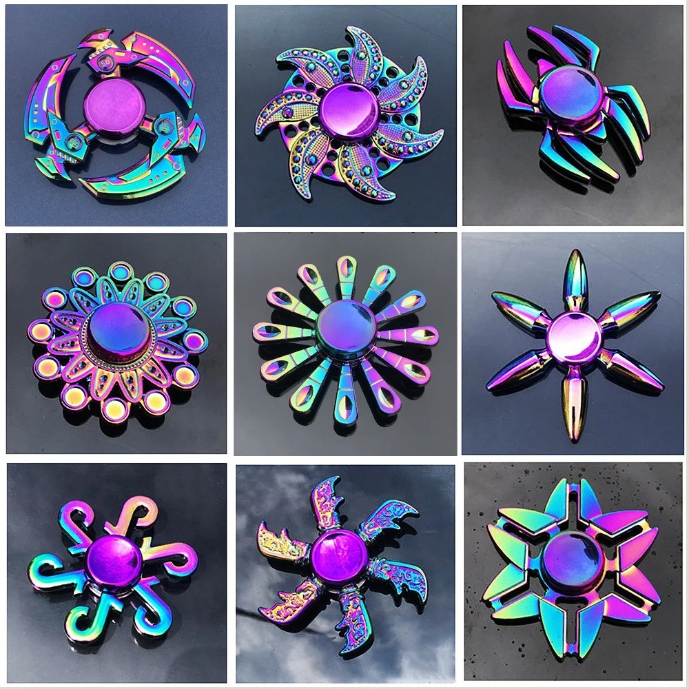 ใหม่โลหะ Rainbow Fidget Spinner Gradient สี R188 Mute แบริ่ง EDC Hand Spinner ปลายนิ้ว Gyro Anti-Anxiety เด็กผู้ใหญ่ของเล่น