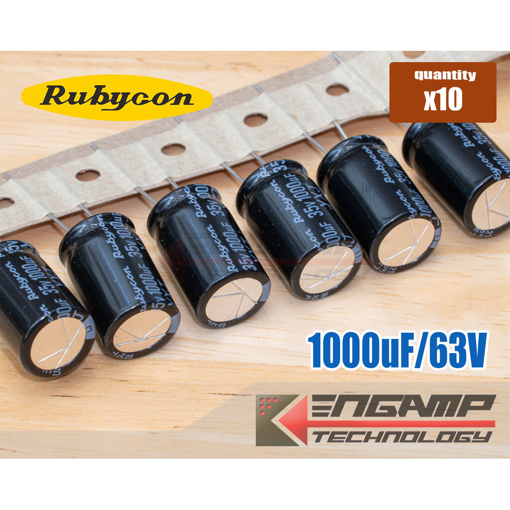 (10ตัว) [E-CAP] 1000uF/35V 105ºC Rubycon YXJ 12.5x20mm P=5mm