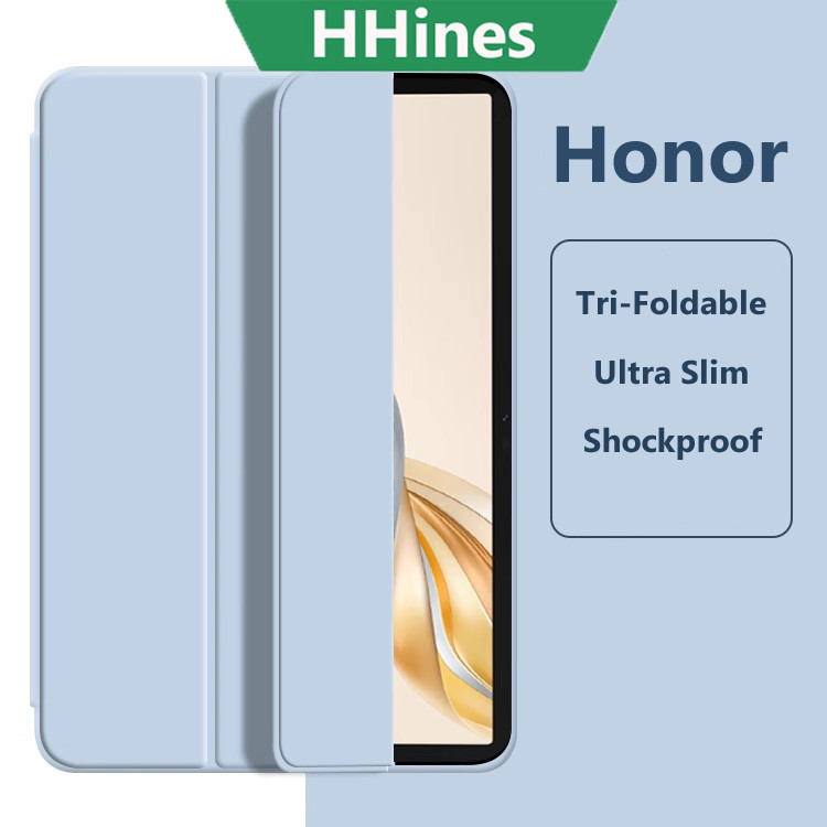 HHine สําหรับ Honor Pad 10 12.1 "2025 Honor แท็บเล็ต 10 Pad9 Pad V9 Pad X9a Pad X9 X8a 11 MagicPad2 GT Pro 12.3 PU หนังซิลิโคนนุ่ม Tri-พับขาตั้งแท็บเล็ตฝาครอบป้องกัน