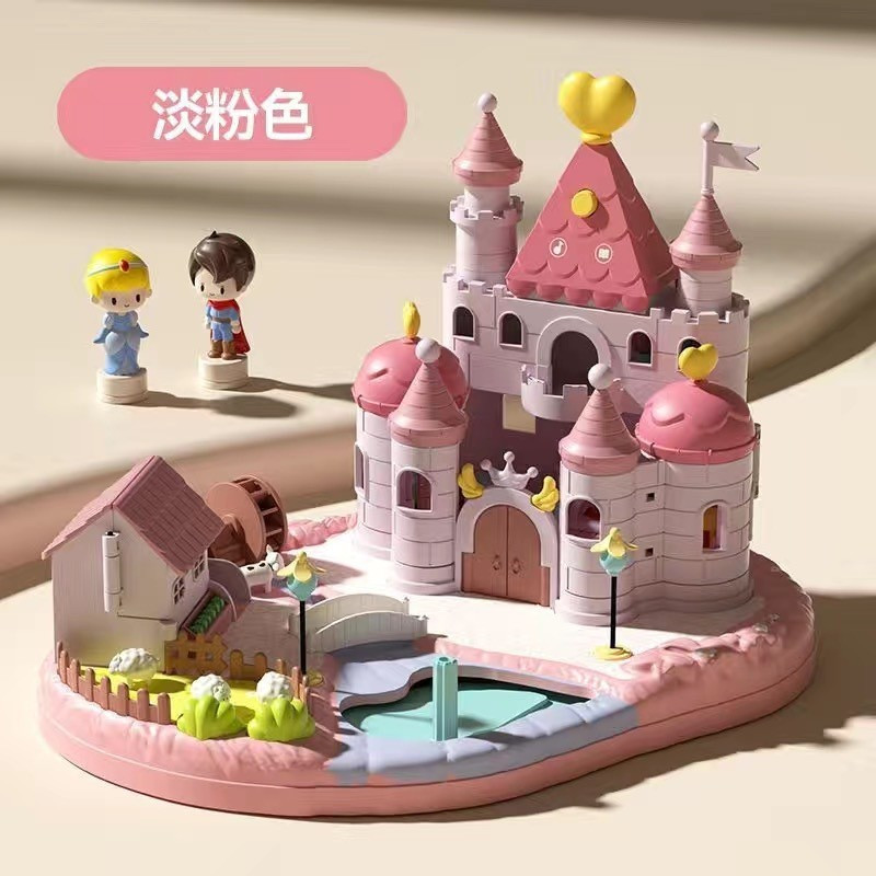 [คลังสินค้าพร้อม ข้อเสนอพิเศษ] Princess Surprise Castle Magnetic Play House ของเล่นเด็กของขวัญวันเกิด 66