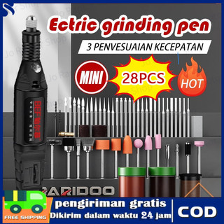 COD- Gerenda listrik Bor Mini 27PCS 12V DC 18000 RPM Mini Drill Electric Engraver Grinder Ukir Kayu Amplas grinder mini listrik Grinding Machine