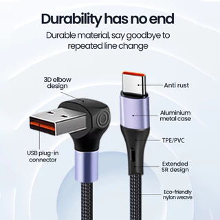 Elough 66W 5-in-1 ชาร์จเร็วสุดโทรศัพท์มือถือ USB-A สายชาร์จสําหรับสายเคเบิลข้อมูลโทรศัพท์มือถือ