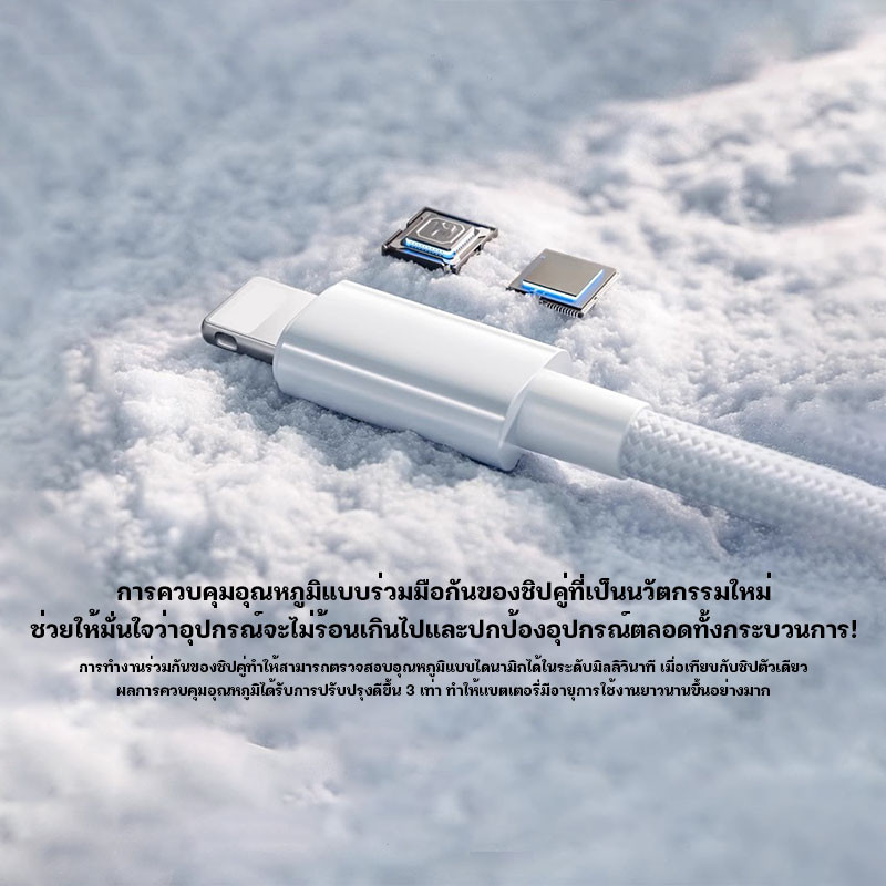 รับประกัน1ปี ชุดชาร์จ pd 20w หัวชาร์จ+สายชาร์จ fastcharging usb c สำหรับ phone （i5 - i15） - รูปที่ 4