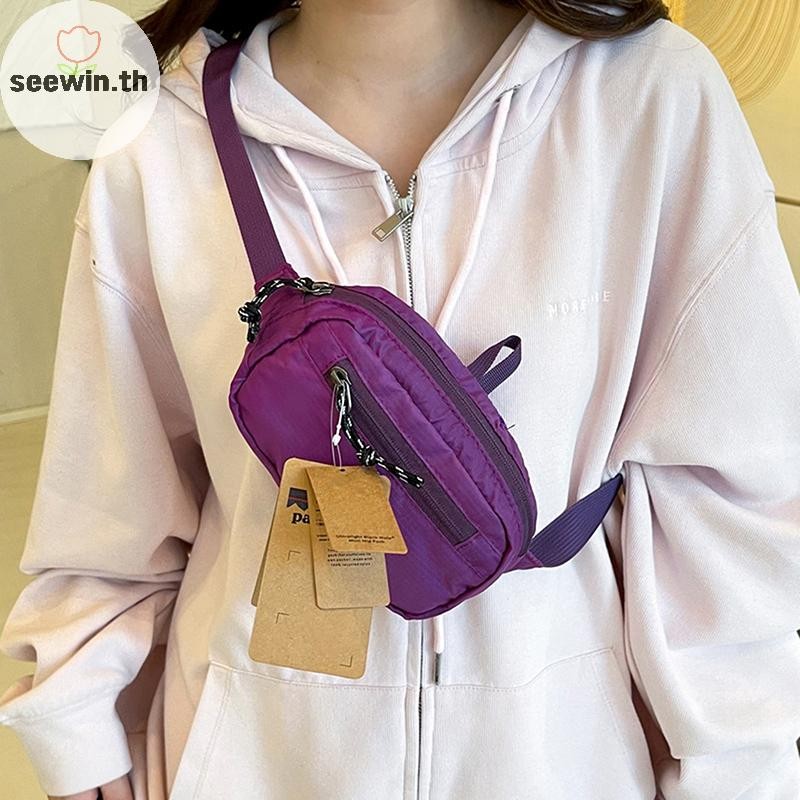 Seewin ผู้ชายและผู้หญิงกลางแจ้ง Mini กันน้ํา Mini Oxford ผ้าเอวเล็กกระเป๋านักเรียนจับคู่โทรศัพท์มือถือกระเป๋าเดินทาง th