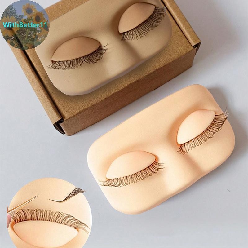 Better Mini Lash รุ่นแบนหัวฝึกต่อขนตาการฝึกอบรมหัวที่ถอดออกได้เปลี่ยนเปลือกตาด้วยขนตาปลอม TH