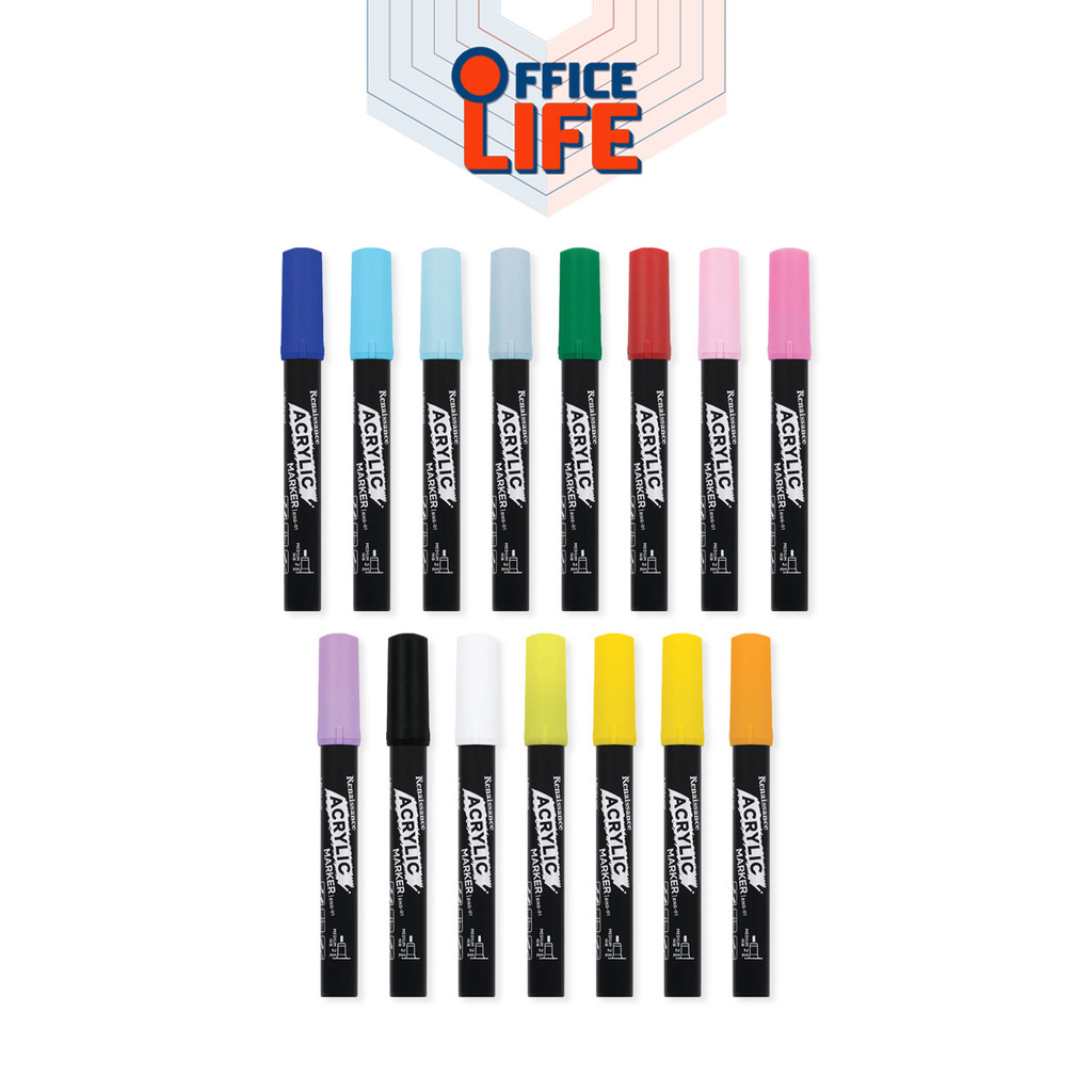 RENAISSANCE (เรนาซองซ์) ปากกามาร์กเกอร์ Acrylic Marker ขนาด 2.0 มม. (1 ด้าม)