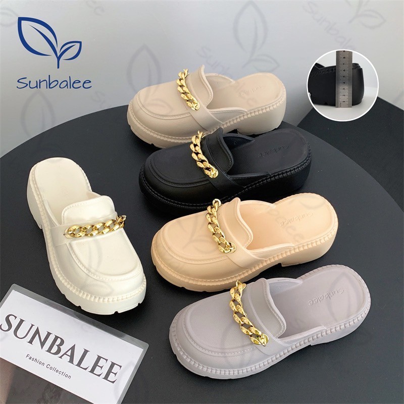 GNA รองเท้าแบบสวมเปิดส้น แถมตัวติด รองเท้าคัทชูเสริมส้นสูง สำหรับผู้หญิง พร้อมส่งในไทย SHO-SUNX88 - รูปที่ 6