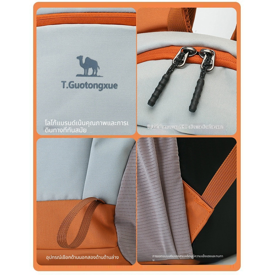 CloverYHue2025 Hot-ขายกระเป๋าเดินป่าอูฐสไตล์เดียวกันกระเป๋าเดินทางเดินป่ากลางแจ้งขนาดใหญ่ความจุ 30L กระเป๋าเป้สะพายหลังกันน้ํา Oxford ผ้ากันน้ํา Off-Road กระเป๋าของขวัญมัลติฟังก์ชั่น - รูปที่ 4