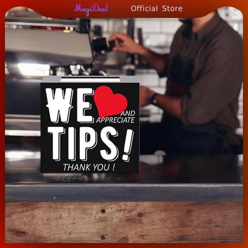 MagiDeal Tip Box Gifts Sturdy Tip Bucket Donation Box for Donation Driver Fundraising