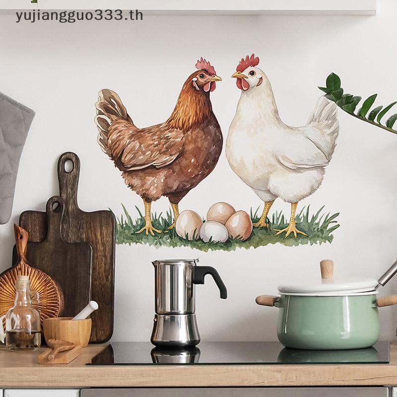 # yujiang # รูปแบบสวนไก่หญ้าสีเขียวห้องนอนห้องครัวพื้นหลังบ้านภูมิทัศน์สติ๊กเกอร์ติดผนัง.