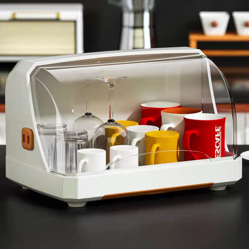 Ubear ชั้นเก็บถ้วย ที่เก็บขวดนม ตะเกียบ ชาม ตัวกรอง ฯลฯ ห่างจากฝุ่น กล่องเก็บขวดนมเด็ก ใช้งานอเนกประ