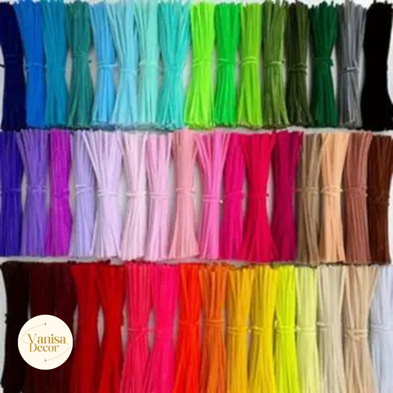 (บรรจุ100เส้น) สินค้าพร้อมส่ง ลวดกำมะหยี่ DIY มัดแยกสี สร้างสรรค์งานประดิษฐ์ต่างๆ สำหรับงานฝีมือ สีสันสดใส สินค้าขายดี