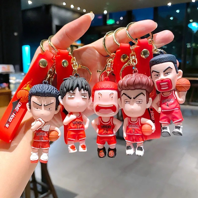 อะนิเมะ Slam Dunk Hanamichi Sakuragi Rukawa Kaed อะนิเมะ Action Figure พวงกุญแจของขวัญสะสม Figurines สําหรับเด็ก