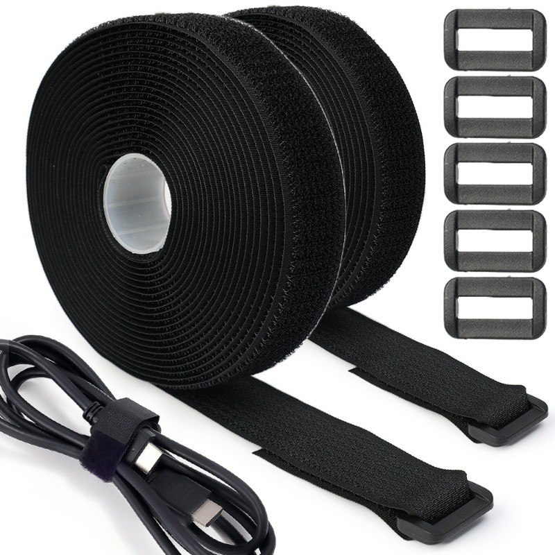 สายรัดไนลอนแบบใช้ซ้ําได้สําหรับอุตสาหกรรม/บ้านสาย Bundling - Cuttable ทนทาน Hook & Loop สายรัดสายเคเบิลผูก