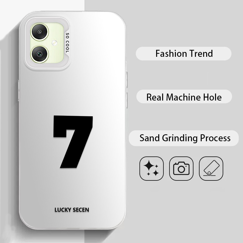 สําหรับ Samsung Galaxy A04e- Samsung A04e 4G , Lucky number 7, Sunrise,เคสโทรศัพท์ IMD ป้องกันการตกแ