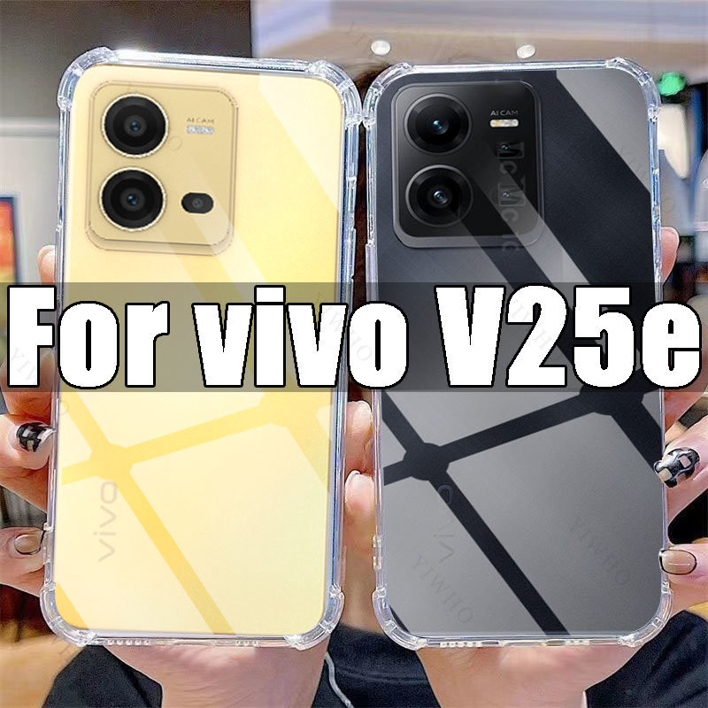 VIVO V25E SILICONE SOFT ANTIACK CLEAR HD ANTI SHOCK CASE