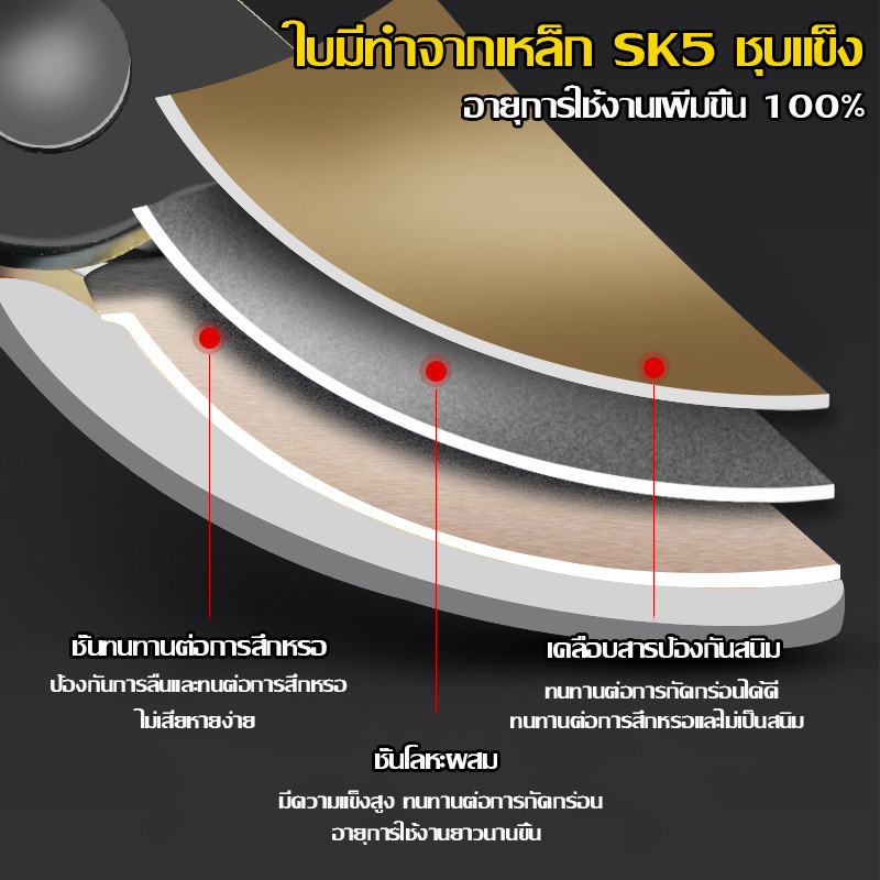 กรรไกรตัดแต่งกิ่ง กรรไกรตัดกิ่งไม้ กรรไกรตัดหญ้า SK5 แต่งสวน กรรไกรตัดกิ่ง อุปกรณ์ทำสวน ลดแรงกด น้ำหนักเบา - รูปที่ 5