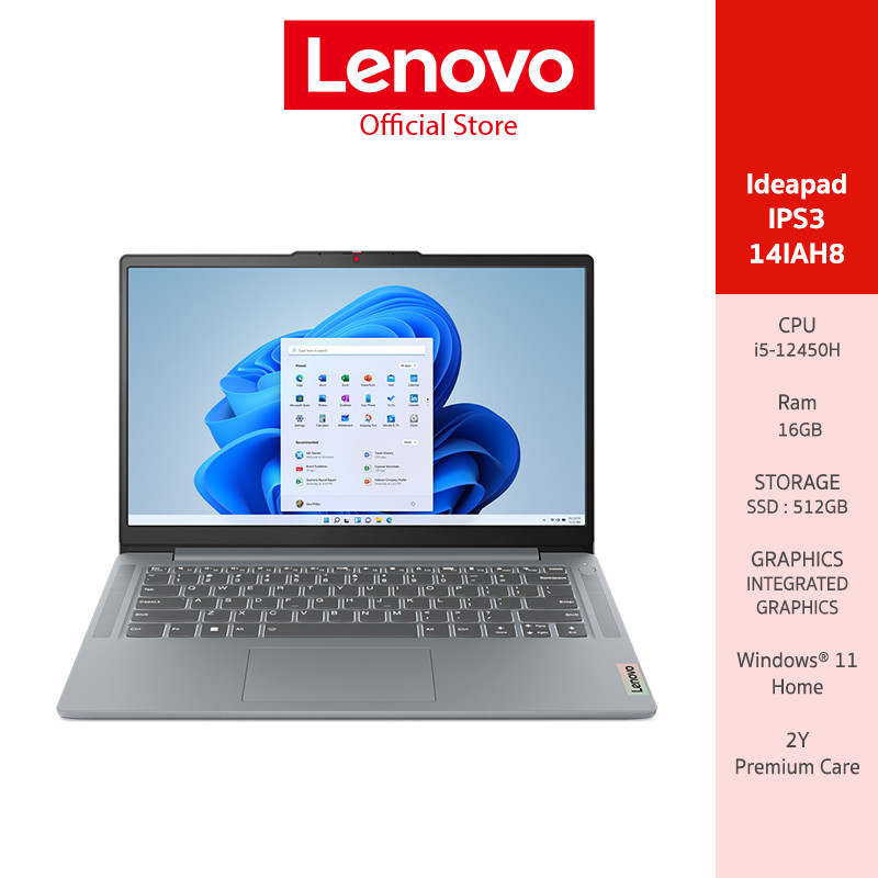 Lenovo Ideapad IPS3 14IAH8 IPS3-14IAH8 i5-12450H 16G 512G W11 2Y GY - 83EQ004YTA