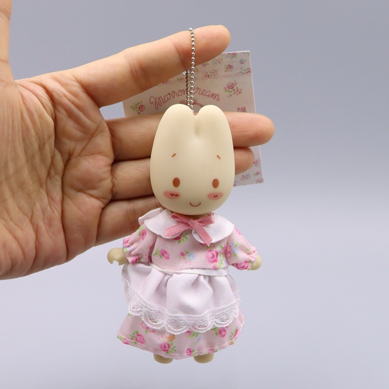 12 ซม.อะนิเมะการ์ตูน Marroncream Key Chain เสื้อผ้าสามารถลบน่ารัก Marron ครีมรุ่น Q PVC Action Figures ตุ๊กตาของเล่นของขวัญ