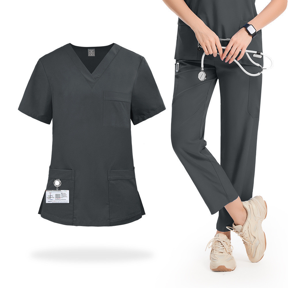 VSHELLเสื้อ + กางเกงQuick-Drying Unisex Medical Scrub ชุดผู้หญิงยืดหมอพยาบาลชุดบางชุดลําลองและสบาย