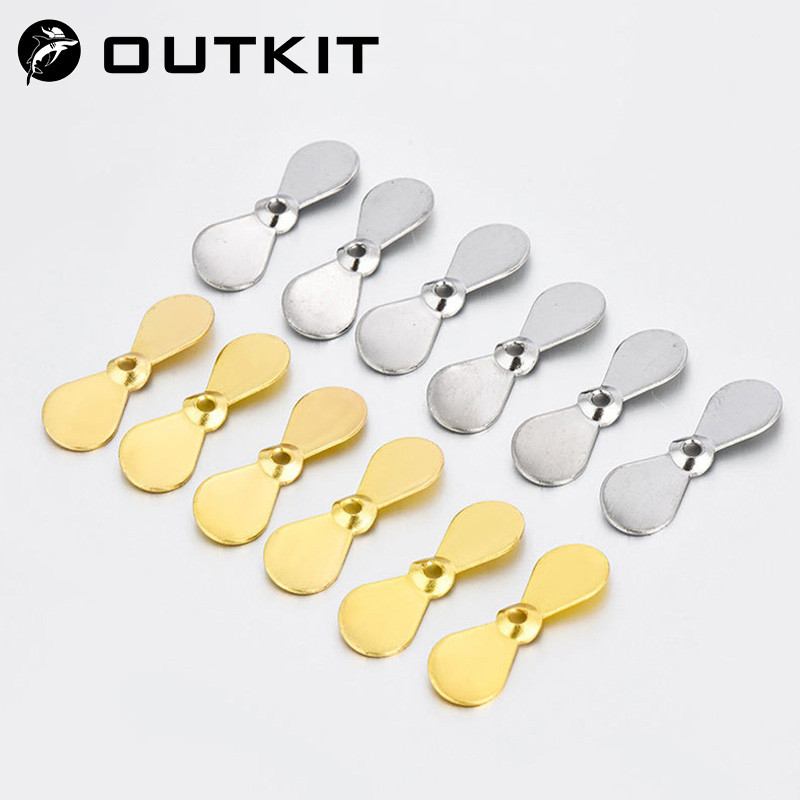 OUTKIT 50 ชิ้นปลั๊กหล่อ Fly ใบพัด Spin Spinnerbait Topwater ตกปลา Lure ใบมีดสแตนเลส Custom Spinnerbait Prop
