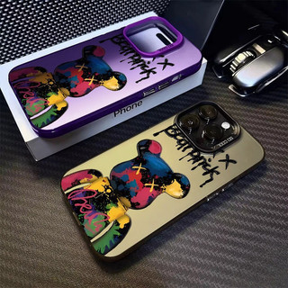 เคสมือถือลายการ์ตูนหมีรุนแรง สุดอินเทรนด์ ไอโฟน11 For iPhone12 13 14 15 16 Pro MAX X XS XR XS 7 8Plus เคสโทรศัพท์
