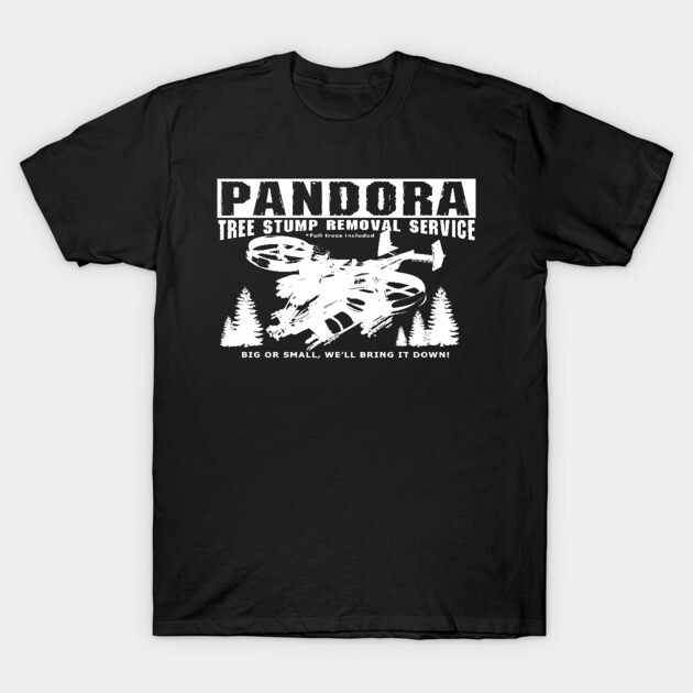 เสื้อยืด Vintage Pandora Tree stump removal service - dark tees T-Shirt แท้ Cotton 100% y2k ไม่ย้วย