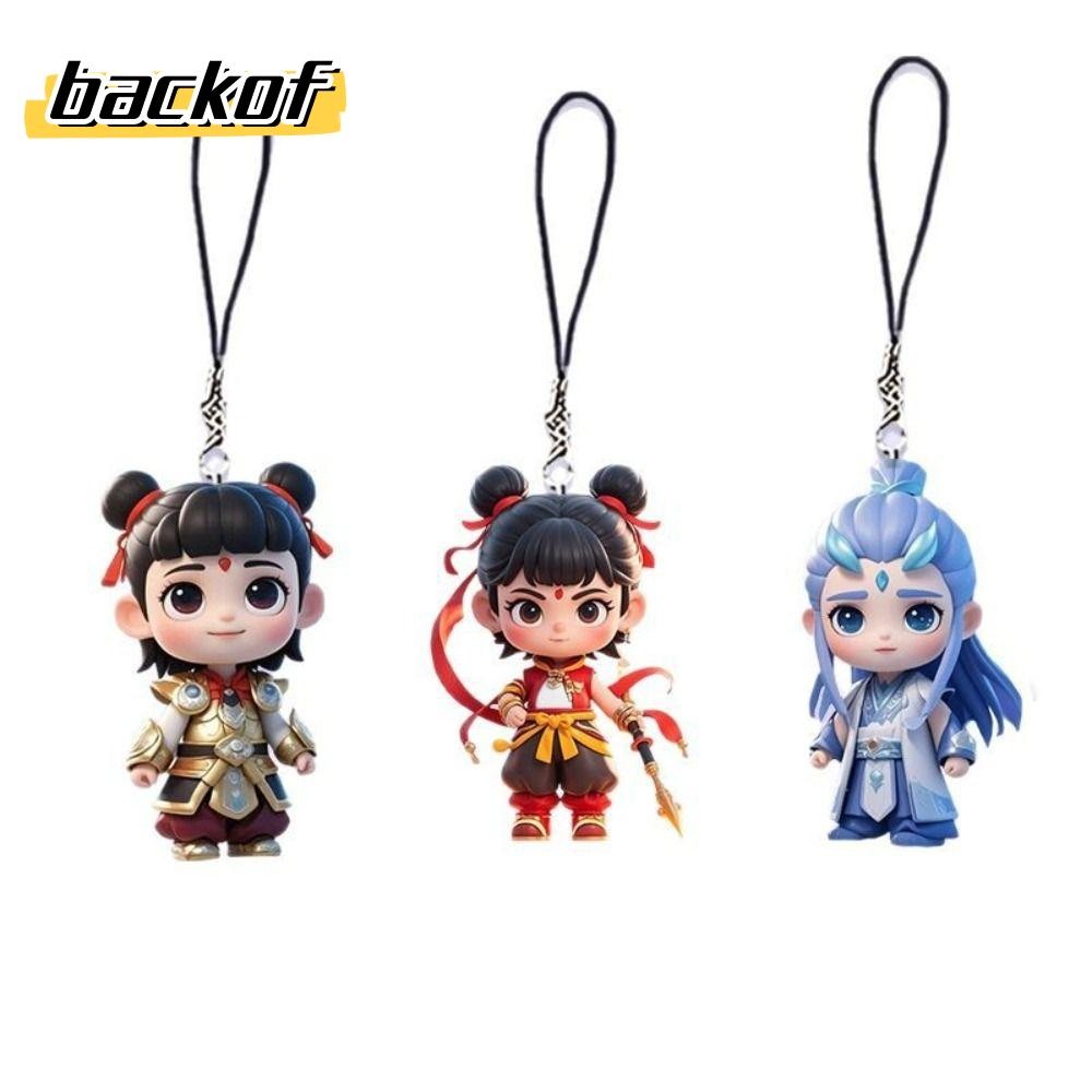 พวงกุญแจ BACKOF, Nezha 2: The Demon Childs Sea Cartoon Nezha Key Chains Pendant, Funny Acrylic Porta
