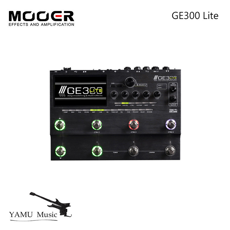 MOOER GE300 Lite กีตาร์ Amp Modelling โปรเซสเซอร์ Synth Pedal Professional กีตาร์ไฟฟ้า Multi Effects