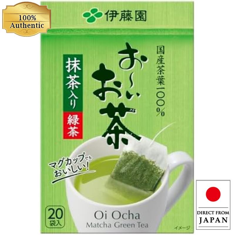 Itoen อิโตเอ็น โออิ โอชะ ชาเขียว (ผสมมัทฉะ) 1.8กรัม x 20 ซอง x 3 ถุงชานิเวศ【Direct from Japan】