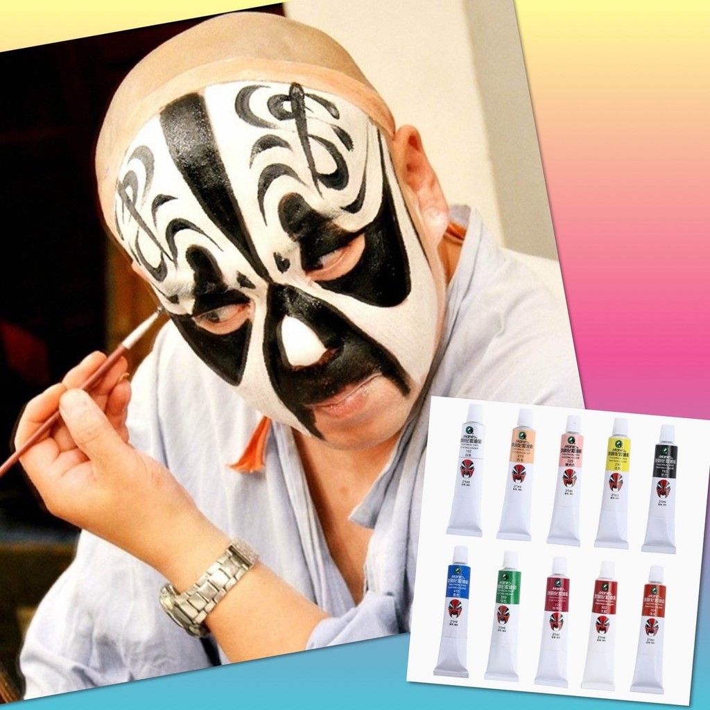 สีงิ้ว สีทาหน้า สีเพ้นท์หน้า พรางหน้า บอดี้เพ้นท์ กิจกรรมปาร์ตี้ ภาคสนาม ไร้สารพิษ ล้างออกง่าย เกรดพรีเมี่ยม