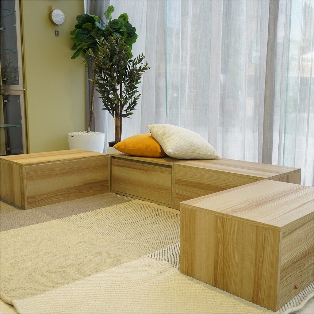 Koncept Furniture กล่องลิ้นชัก+ที่นั่ง KC-PLAY รุ่น BLOGGER/67 cm. สีลินเบิร์ก (67x45x30 ซม.) แบรนด์ KONCEPT FURNITURE