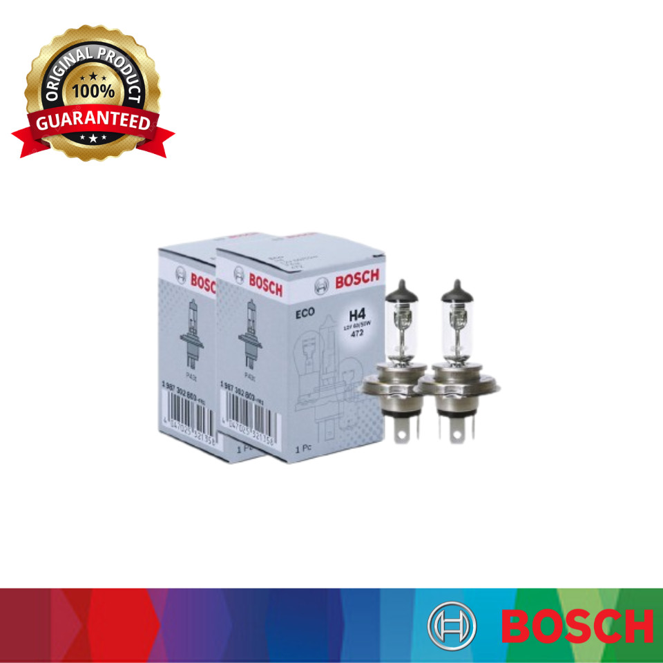 1987 302 803 - 12V 60/55W Bosch ไฟหน้าไฟหน้า H4 หลอดไฟสําหรับ Honda Jazz (GK) 3rd Gen,2014-ปัจจุบัน