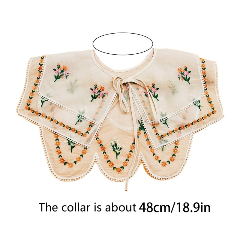 Voonne ปลอกคอปลอม ปักลายน่ารัก สไตล์ฮั่นฝู ใส่ง่าย สําหรับตกแต่งคอปกเสื้อ - รูปที่ 7