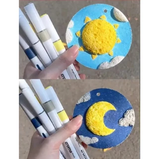 10 ชิ้น 3D ผ้าใบเด็ก DIY ภาพวาดกระดาษ Puffy Texture กระดาษ Magic 3D Art กระดาษสําหรับเด็ก DIY ภาพวาด