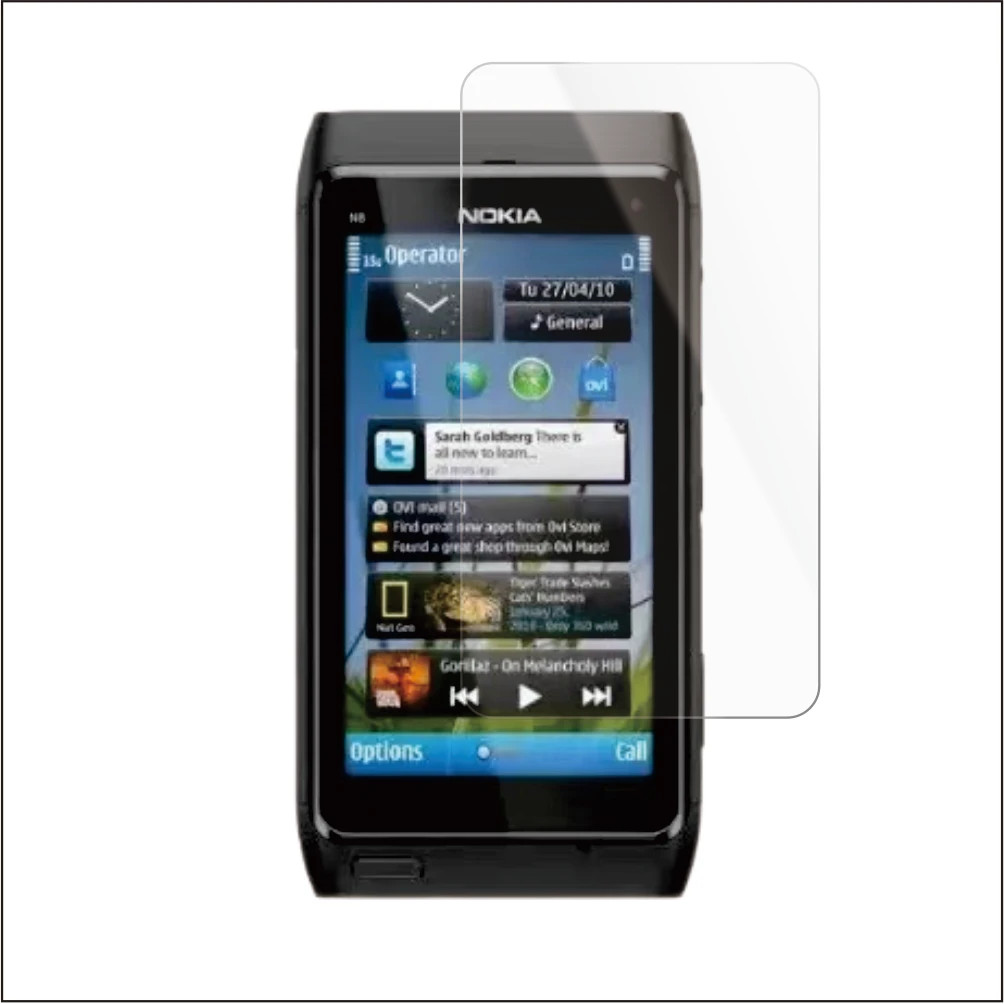 ฟิล์มกันรอยหน้าจอกระจกนิรภัยป้องกันพรีเมี่ยมความแข็ง 9H สําหรับ Nokia N8