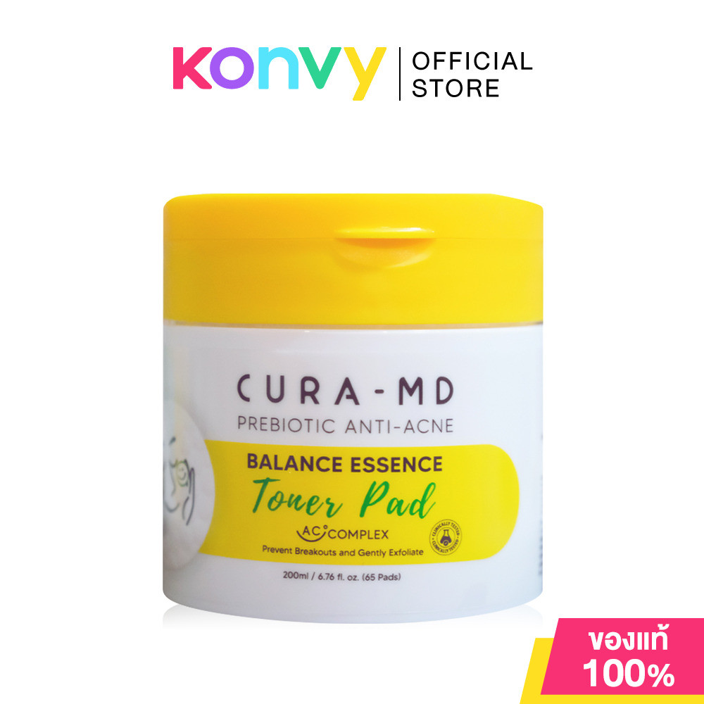 Cura-MD Prebiotic Balance Essence Toner Pad 65 Sheets คูร่า-เอ็มดี โทนเนอร์แพด.