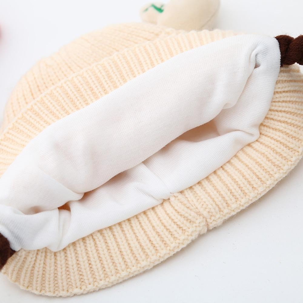 ปิตาชิโอ หมวกสวมหัว, ถักหนา ฝากระโปรง หมวก, วิกผม ผมเปีย ฤดูหนาวที่อบอุ่นทารกแรกเกิดป้องกันหูหมวกกลางแจ้ง