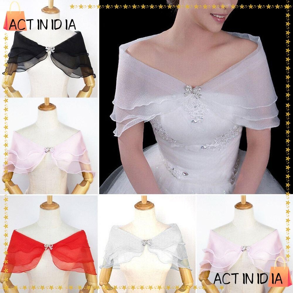 Actinidia ผ้าคลุมไหล่ลูกไม้เจ้าสาว Frivolous ชุดแต่งงาน Party Shrug ชุดราตรี