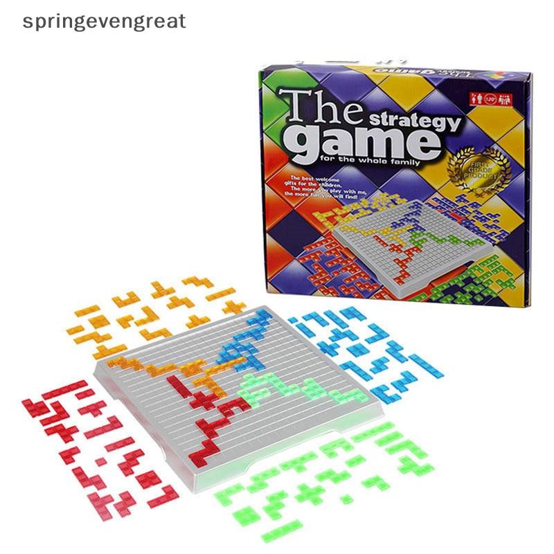 Springevengreat Blokus เกมกระดานของเล่นเพื่อการศึกษา Squares เกมเล่นง่ายสําหรับเด็กเด็ก Series เกมในร่ม Party ของขวัญของเล่นเด็ก Springevengreat